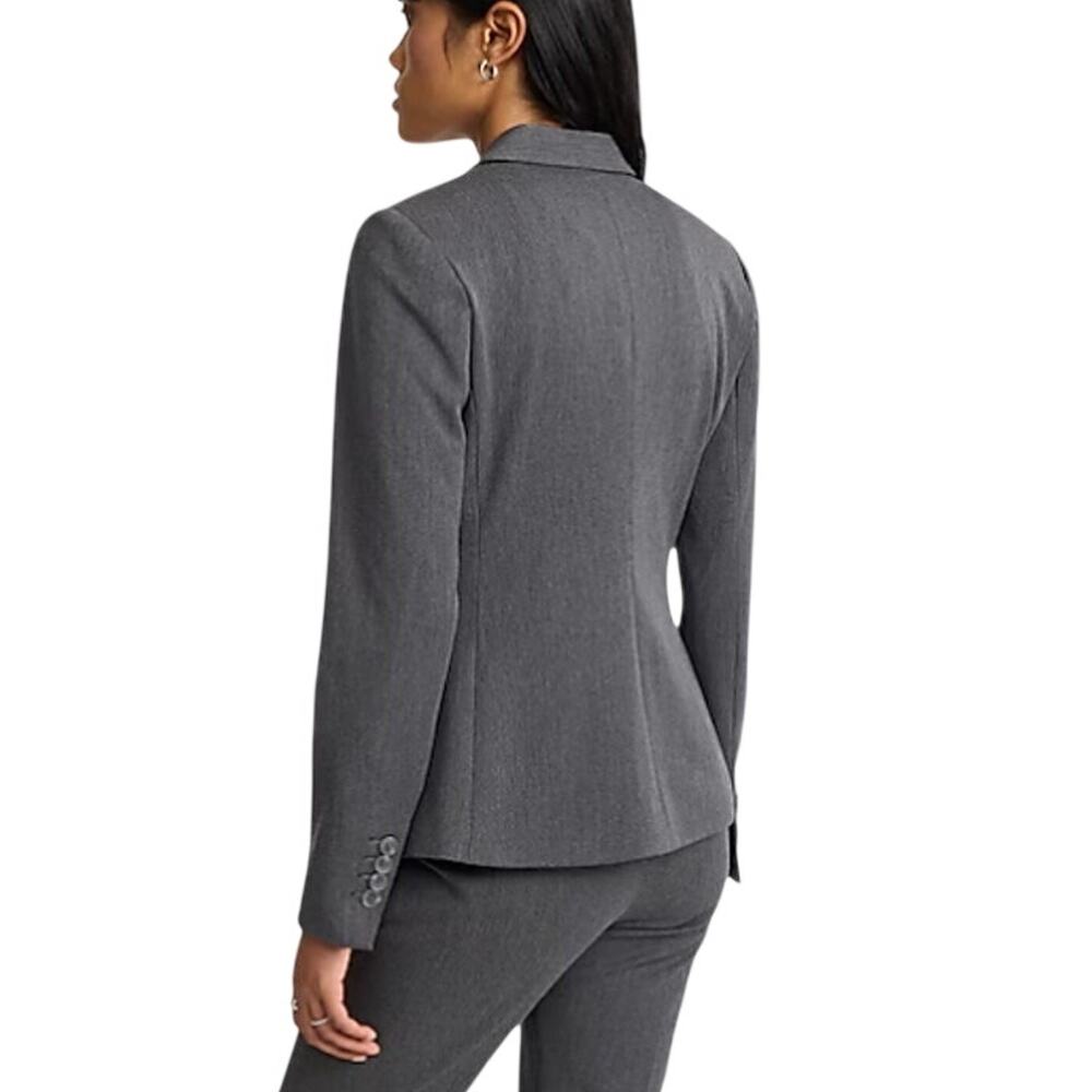 Express Editor Chic Fitted One-Button Blazer Heat… - image 5